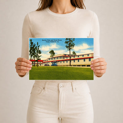 Forest Hill, LA: Service Club and Guest House, Camp Claiborne
