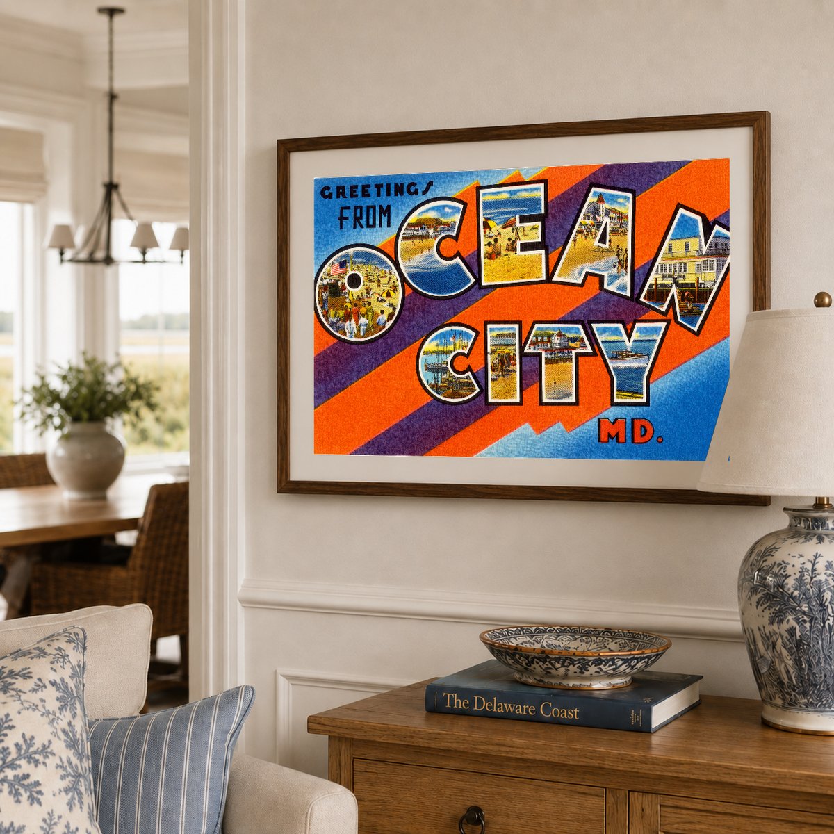 Greetings from Ocean City — Vintage Maryland Postcard