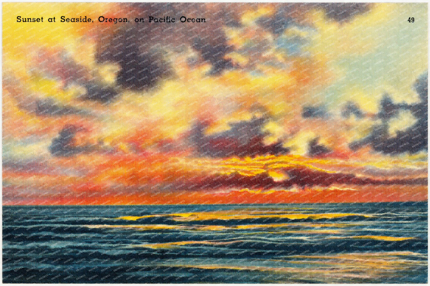 Seaside, OR: Sunset at Seaside, Oregon, on Pacific Ocean