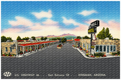 Kingman, AZ: Bell Motel, U.S. highway 66, east entrance of- Kingman