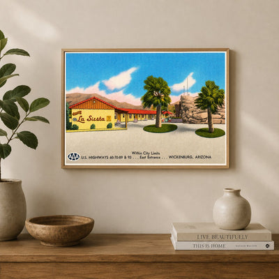 Wickenburg, AZ: La Siesta, within city limits, U.S. highways 60-70-89 & 93- east entrance- Wickenburg
