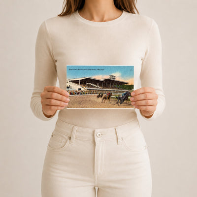 Hagerstown Race Track, Hagerstown, Maryland — Vintage Maryland Postcard