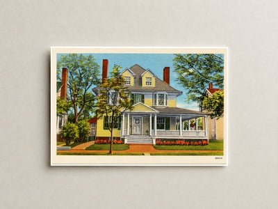 Residence and office of Dr. T. A. Tobin, Chiropractor, 18 N. Aurora St., Easton, Maryland — Vintage Maryland Postcard