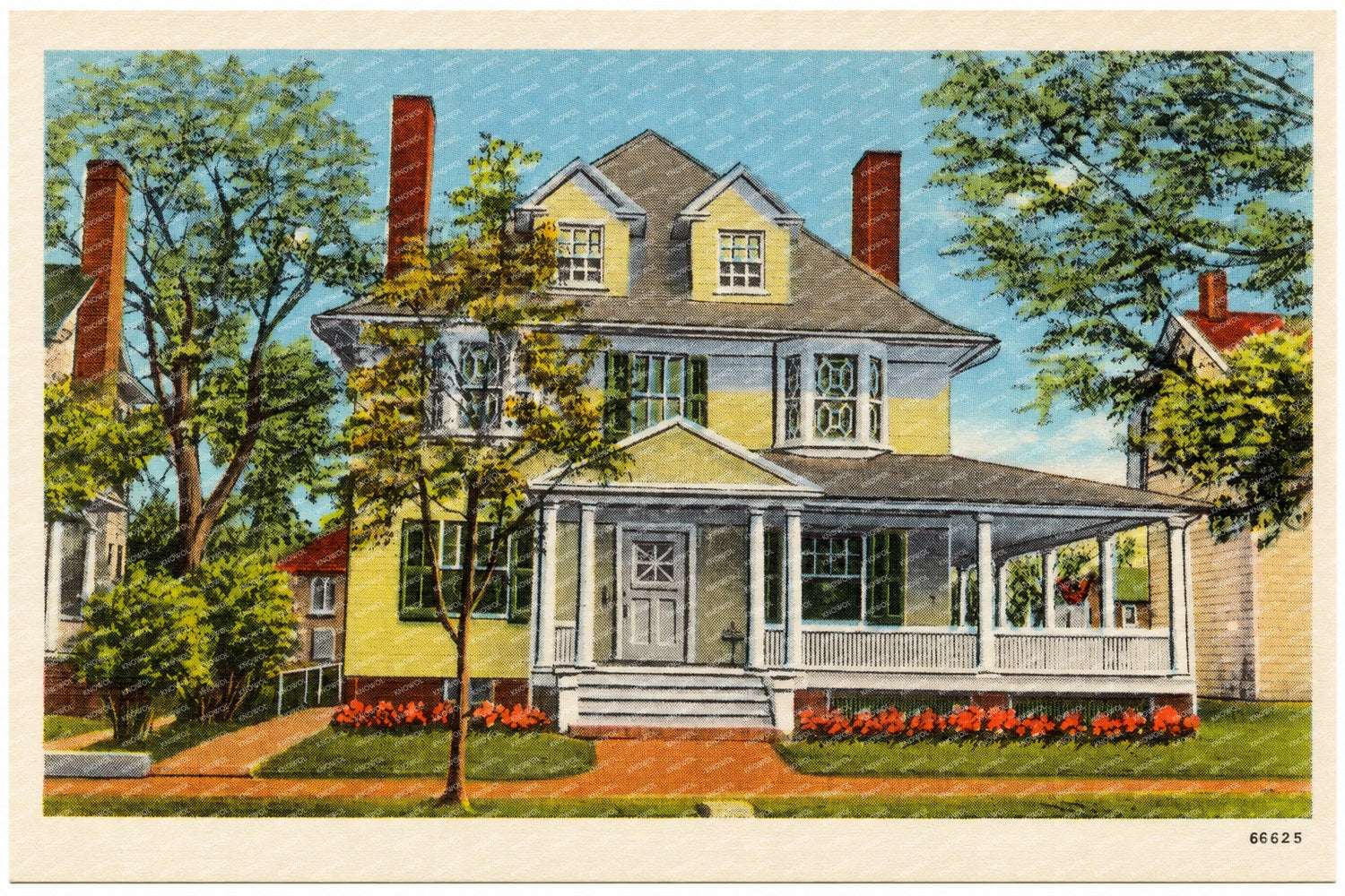 Residence and office of Dr. T. A. Tobin, Chiropractor, 18 N. Aurora St., Easton, Maryland — Vintage Maryland Postcard