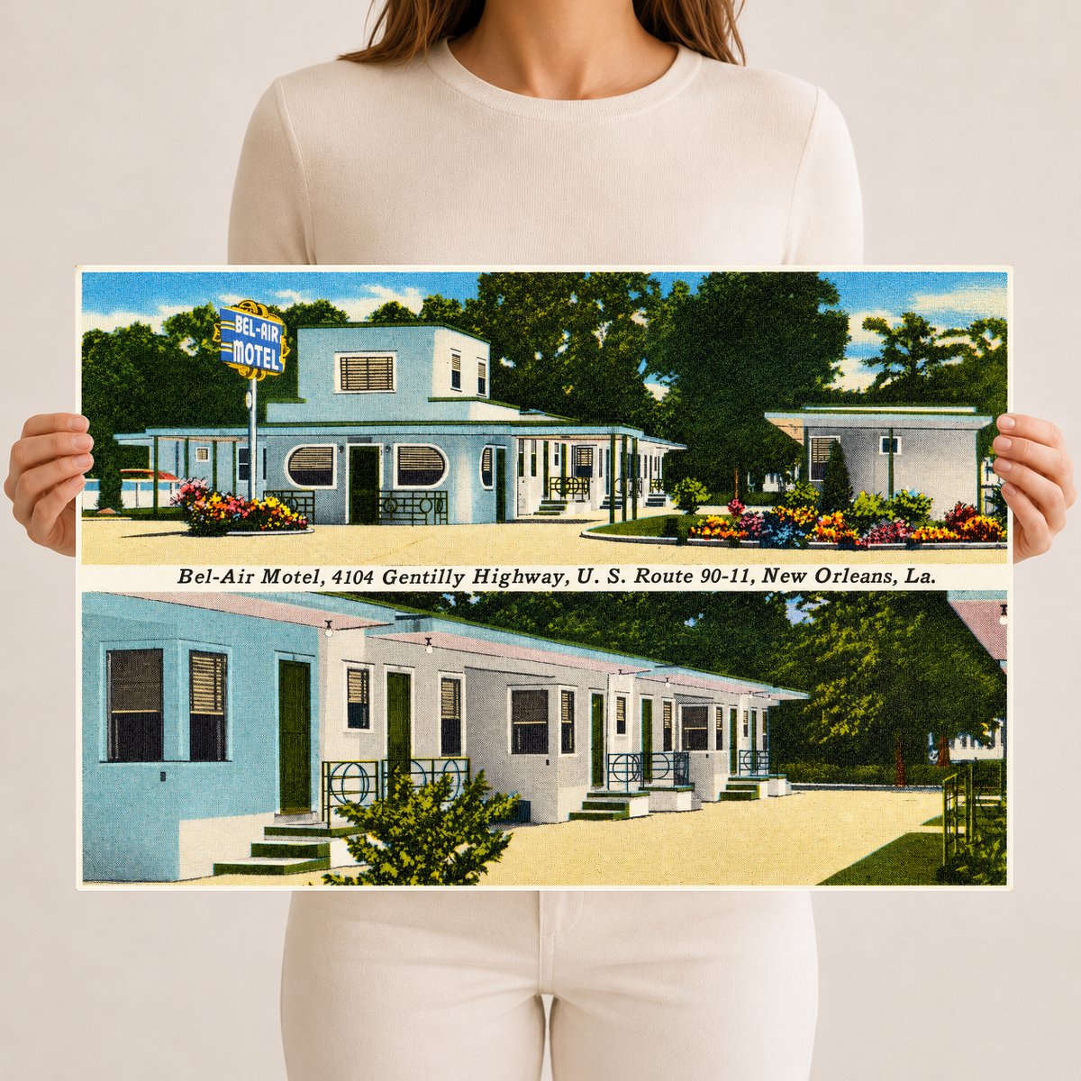 New Orleans, LA: Bel-Air Motel, 4104 Gentilly Highway, U. S. Route 90-11