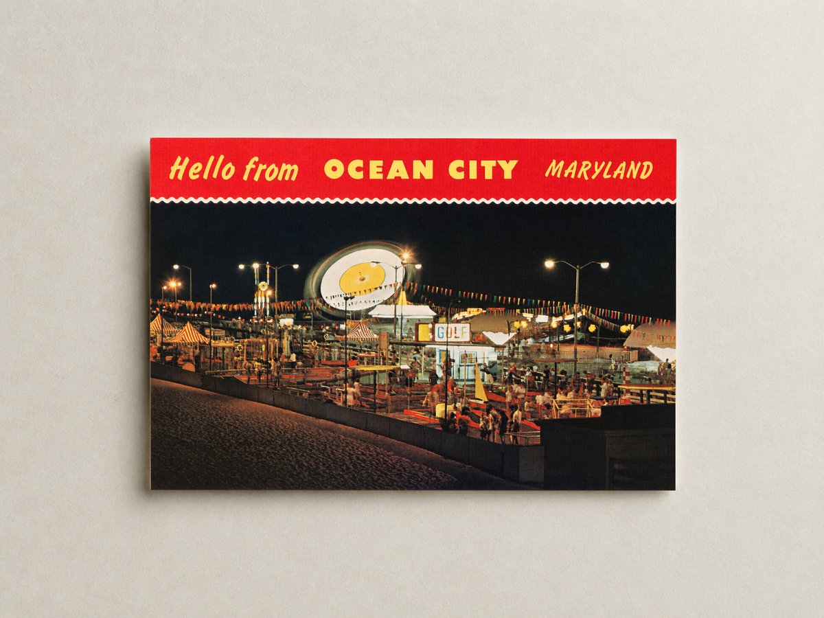 Hello from Ocean City Maryland — Vintage Maryland Postcard