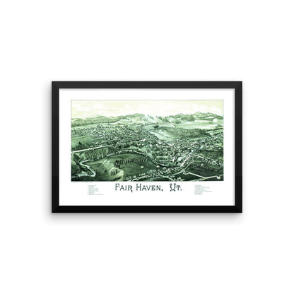 Fair Haven, Vermont 1886 Framed - Available at KNOWOL