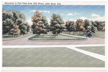 Fair Park Entrance Little Rock Arkansas Postcard 1930 - 1945 - Available at KNOWOL