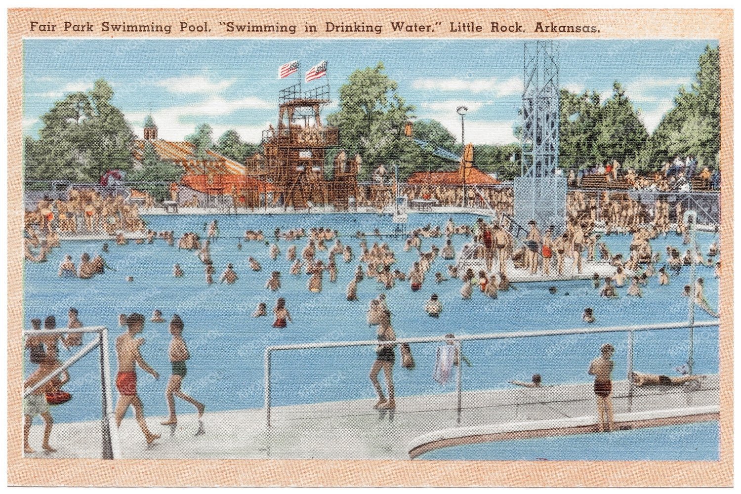 Fair Park Swimming Pool Little Rock Arkansas 1930 - 1945 - Available at KNOWOL