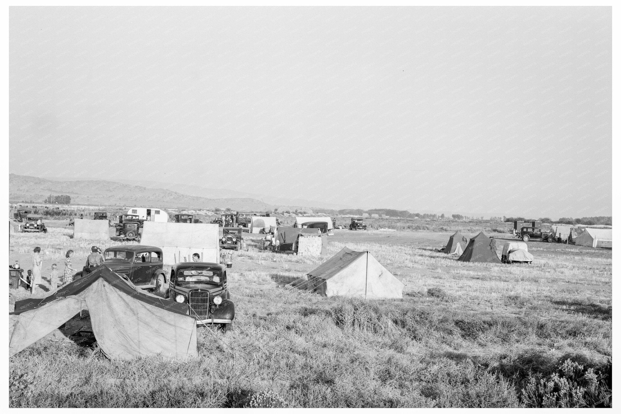 Families Camped in Klamath County Oregon September 1939 - Available at KNOWOL