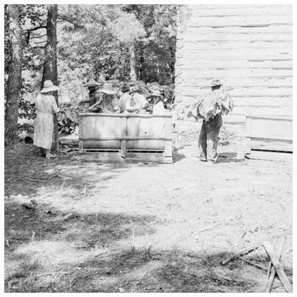 Families Stringing Tobacco July 1939 Granville County NC - Available at KNOWOL