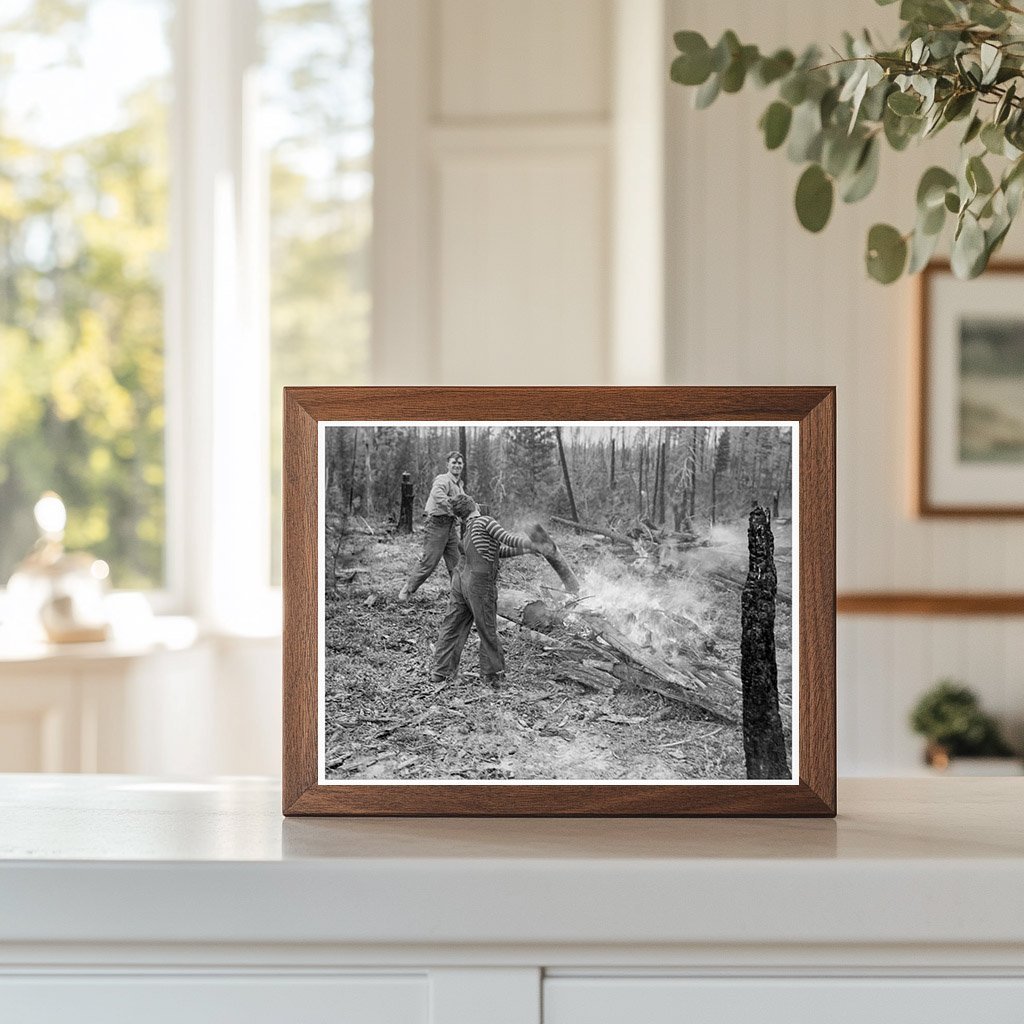 Family Clearing Land by Burning in Idaho 1939 - Available at KNOWOL