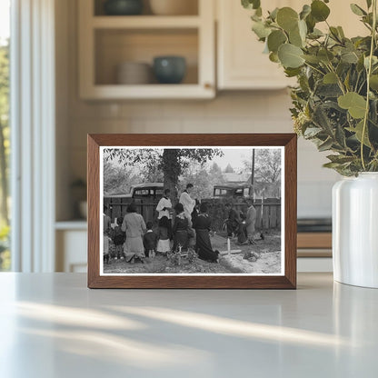 Family Gathering in Cemetery on All Saints Day 1938 - Available at KNOWOL