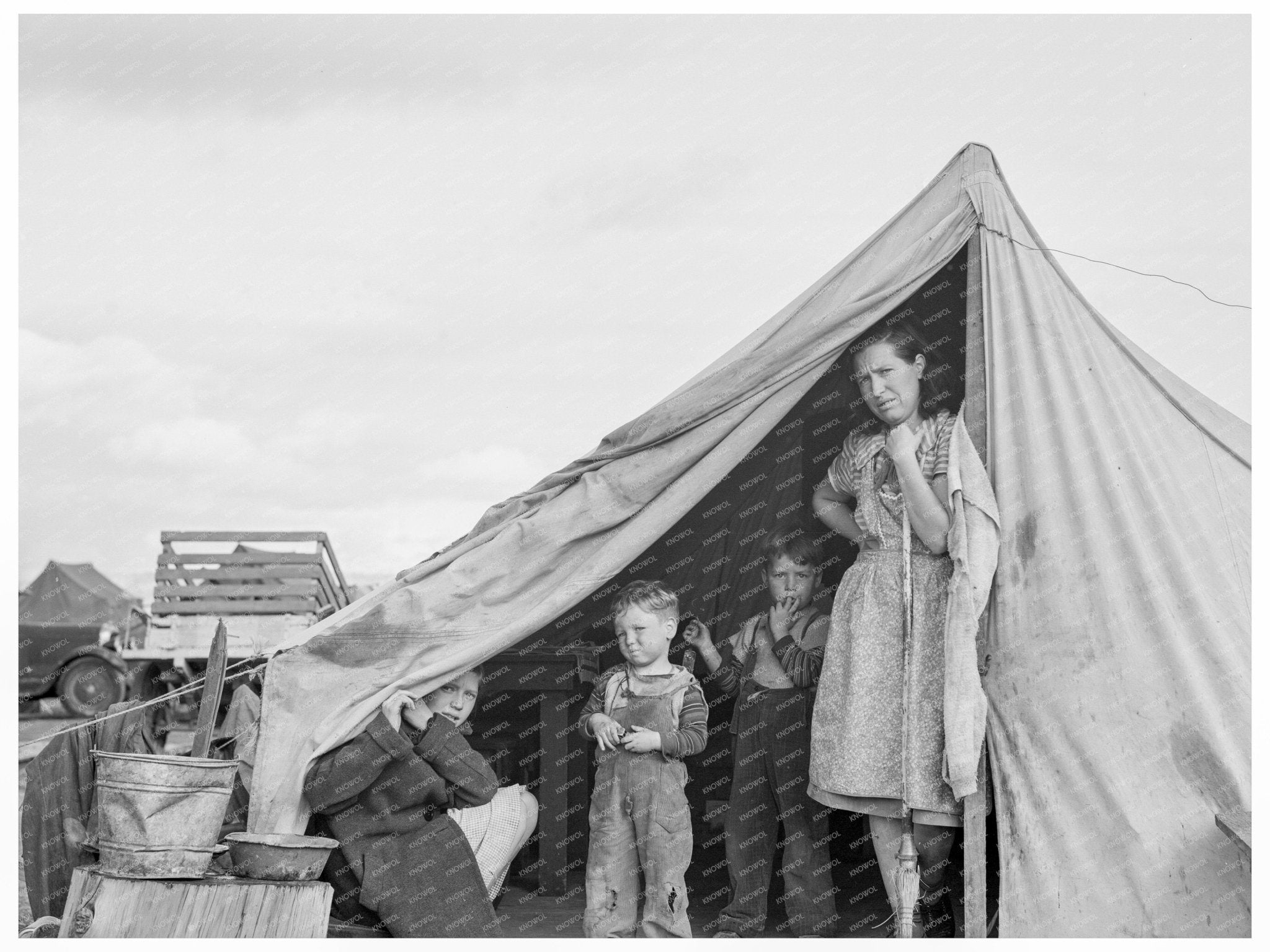 Family Harvesting Potatoes in Klamath County 1939 - Available at KNOWOL