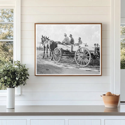 Family in Horse - Drawn Wagon Southeast Missouri 1938 - Available at KNOWOL