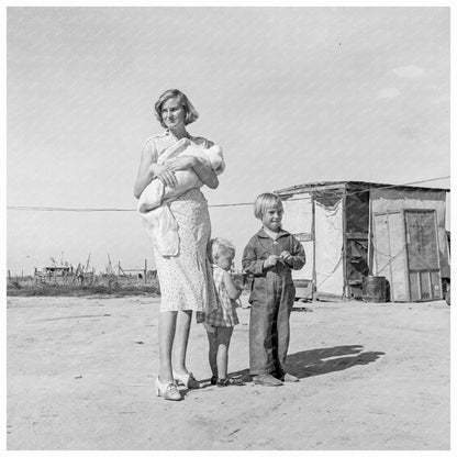 Family in Rural Rehabilitation Tulare County California 1938 - Available at KNOWOL