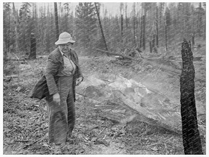 Family Land Clearing by Burning Idaho 1939 - Available at KNOWOL