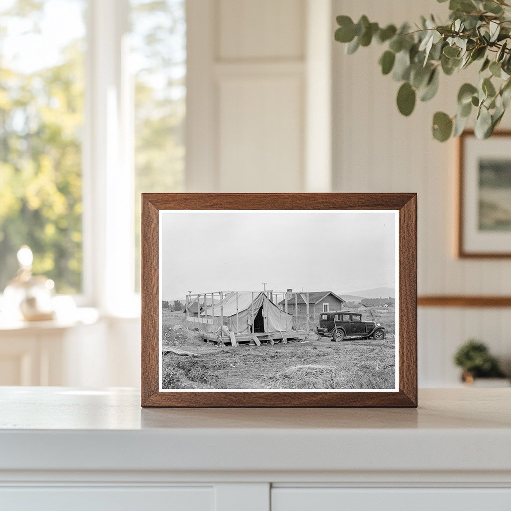 Family Living in Tent While Building Home 1939 Oregon - Available at KNOWOL