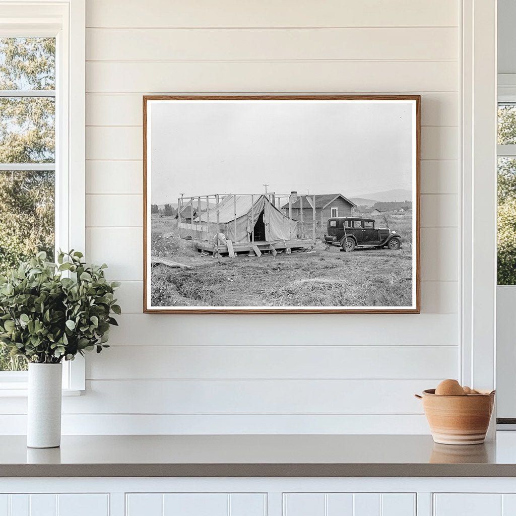 Family Living in Tent While Building Home 1939 Oregon - Available at KNOWOL