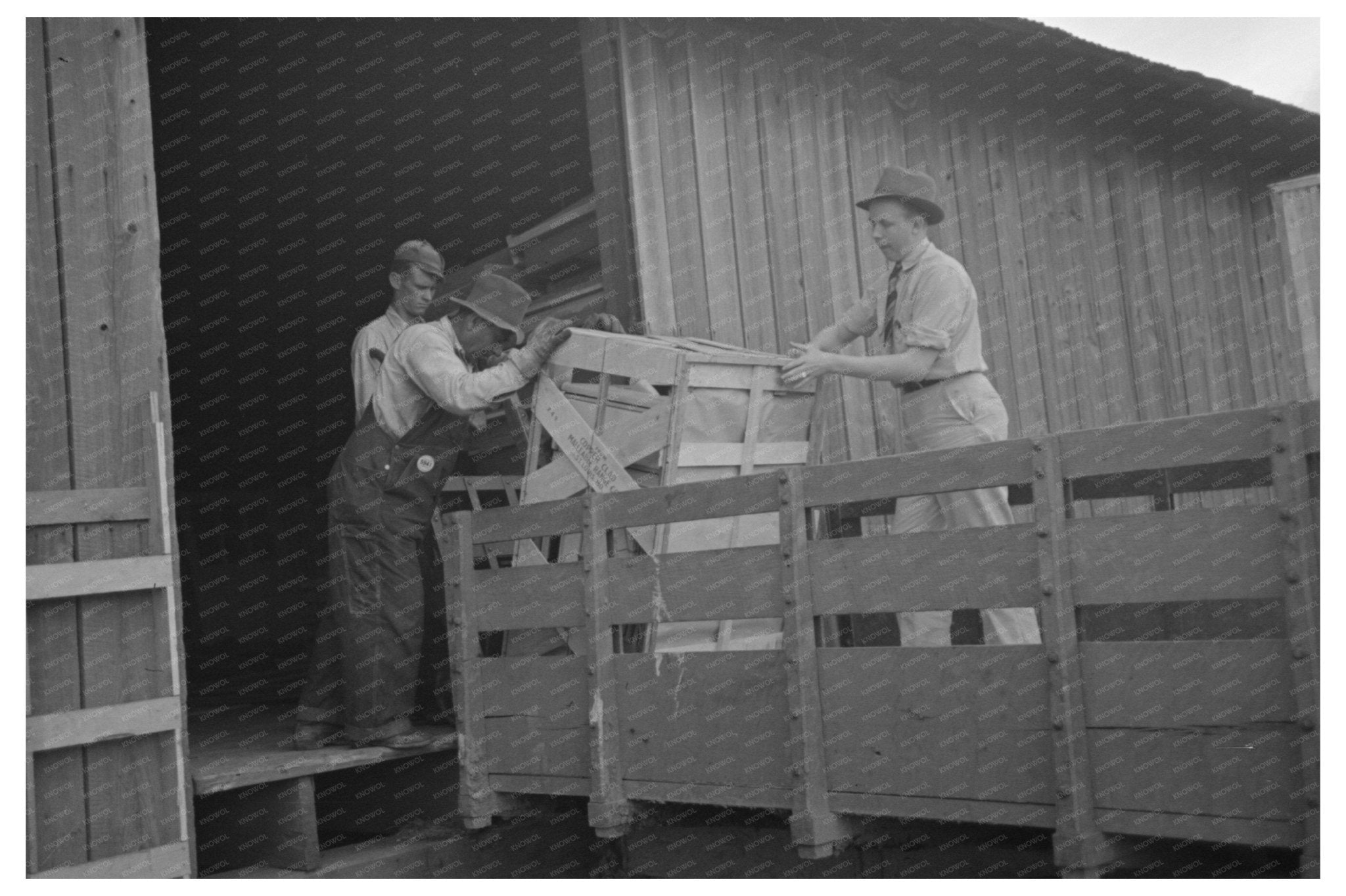 Family Loading Cook Stove in Southeast Missouri 1938 - Available at KNOWOL