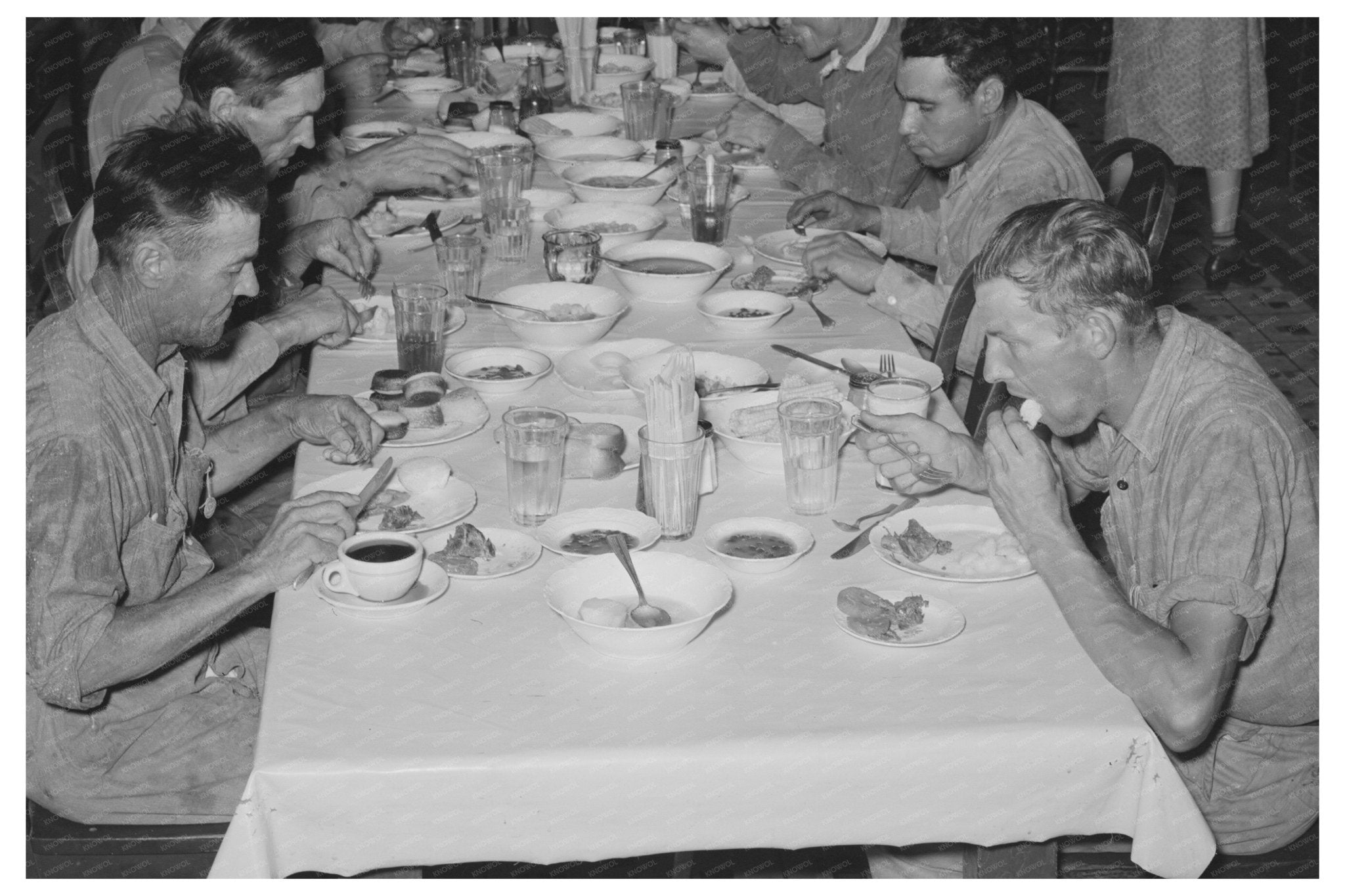 Family Noonday Dinner in Muskogee Oklahoma July 1939 - Available at KNOWOL