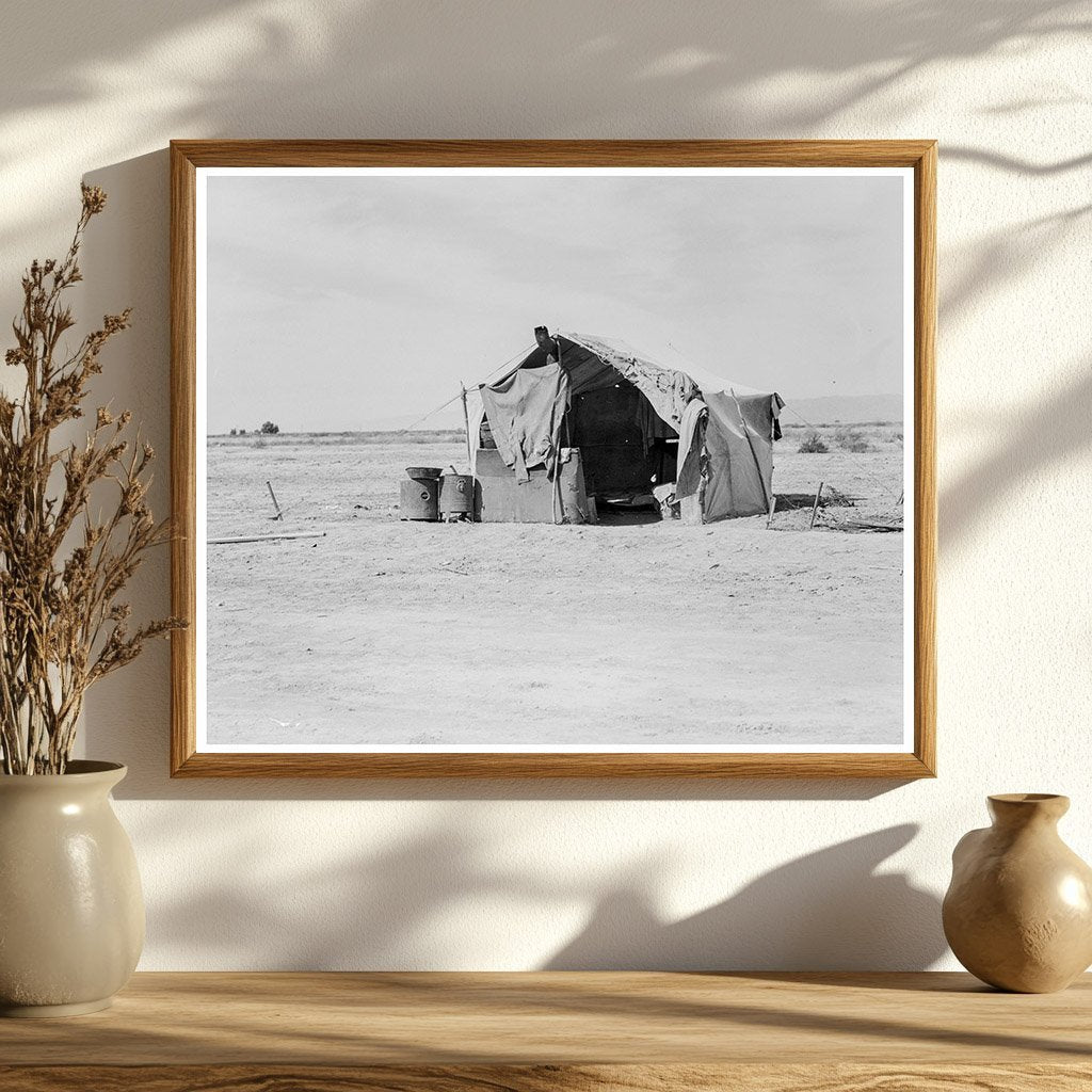 Family of Four in Tent California March 1937 - Available at KNOWOL