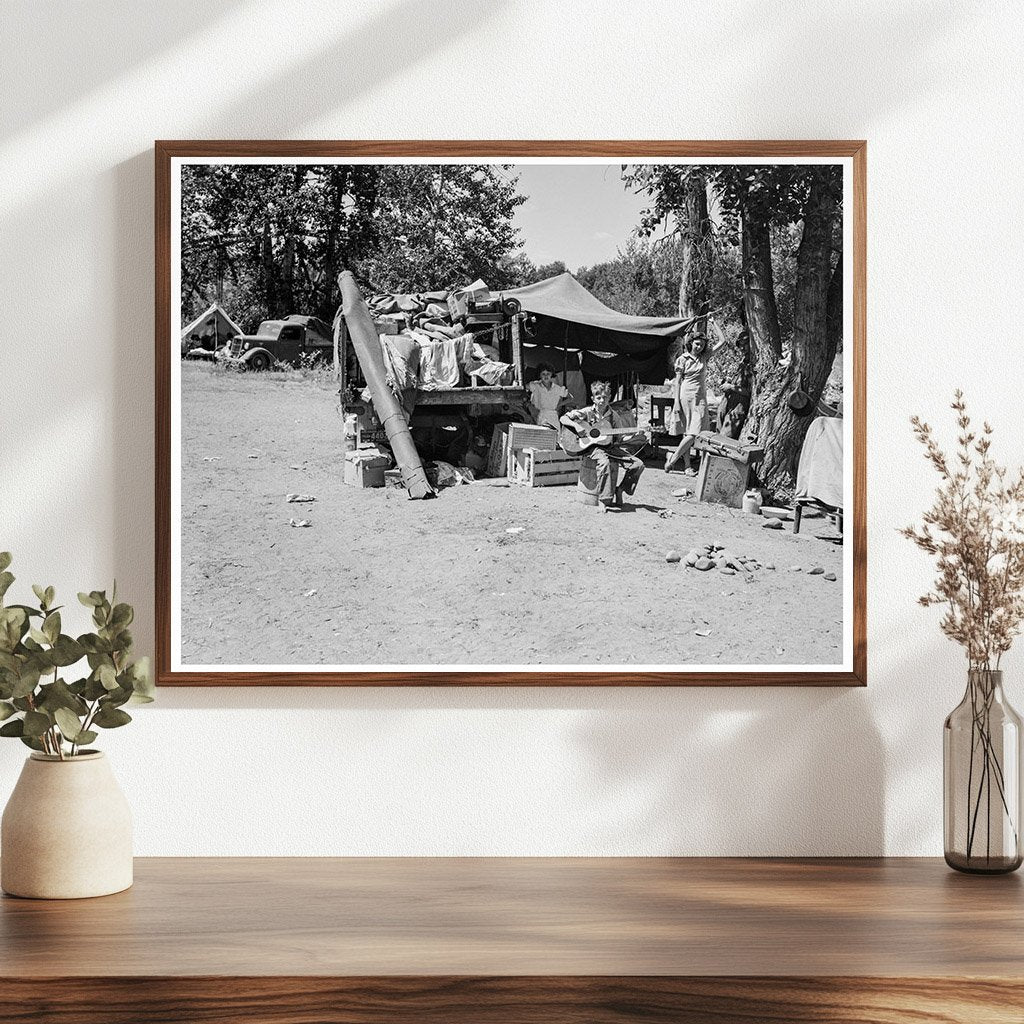 Family of Nine at Yakima Valley Campsite August 1939 - Available at KNOWOL