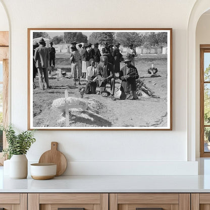 Family Praying at Graves on All Saints Day 1938 - Available at KNOWOL