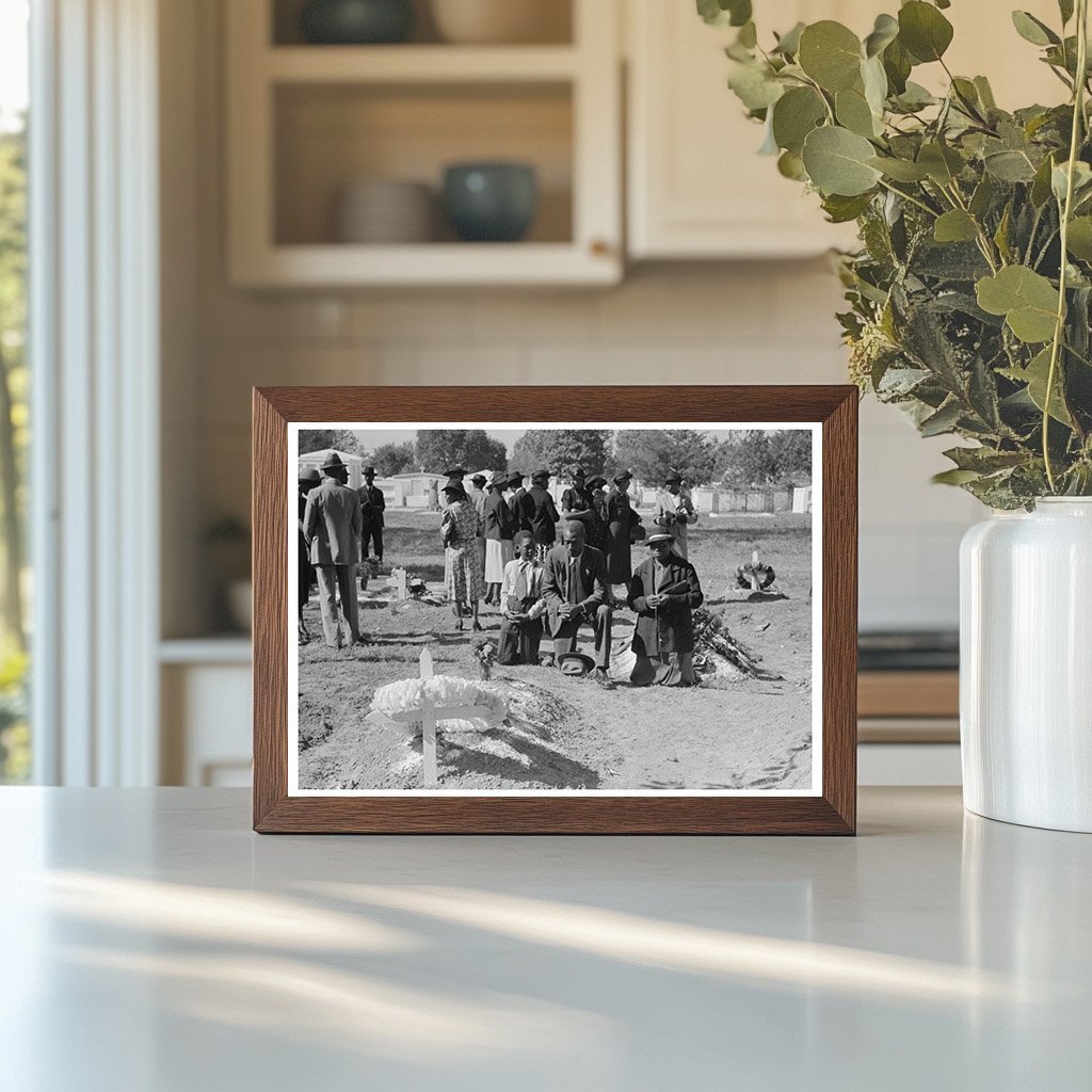 Family Praying at Graves on All Saints Day 1938 - Available at KNOWOL