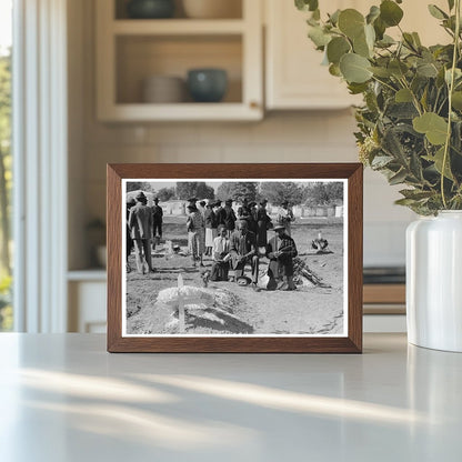 Family Praying at Graves on All Saints Day 1938 - Available at KNOWOL