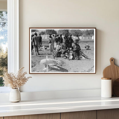 Family Praying at Graves on All Saints Day 1938 - Available at KNOWOL