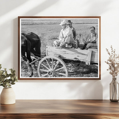 Family Traveling by Horse and Wagon Southeast Missouri 1938 - Available at KNOWOL