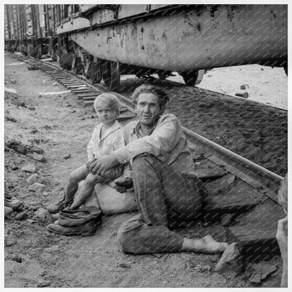 Family Traveling on Freight Trains August 1939 Toppenish WA - Available at KNOWOL