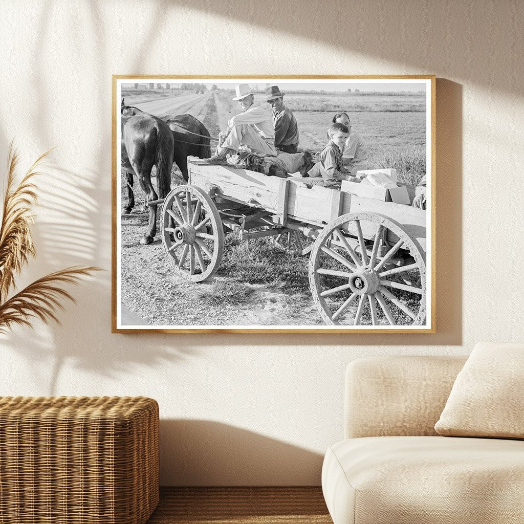 Family with Horse and Wagon in Southeast Missouri 1938 - Available at KNOWOL