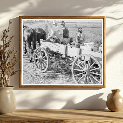 Family with Horse and Wagon in Southeast Missouri 1938 - Available at KNOWOL