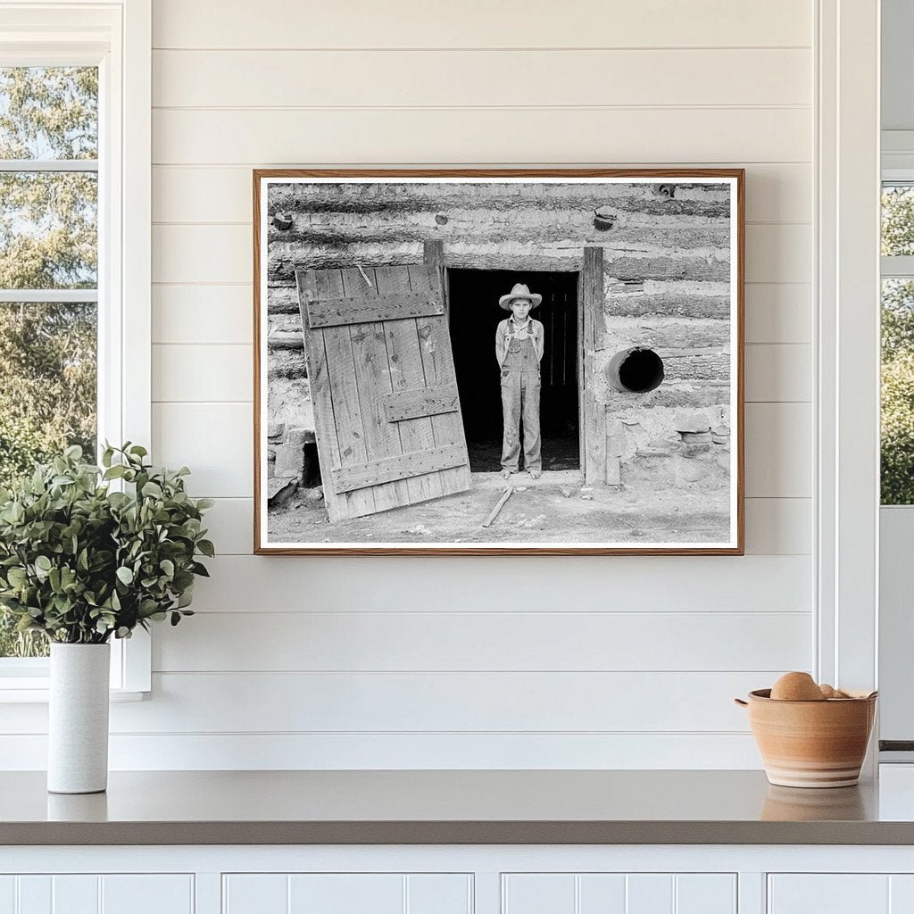 Farm Boy in Tobacco Barn North Carolina July 1939 - Available at KNOWOL