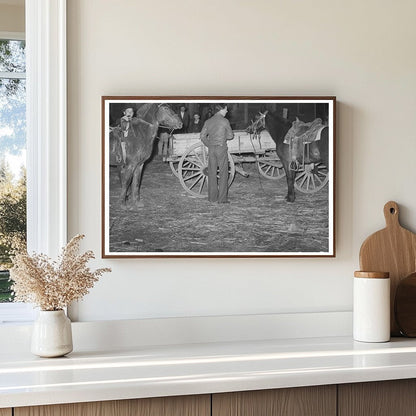 Farm Boys Tying Horses McIntosh County Oklahoma 1940 - Available at KNOWOL