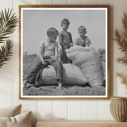 Farm Boys with Seed Peanuts Merced County California 1942 - Available at KNOWOL