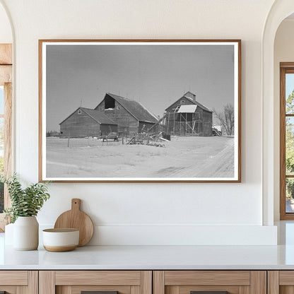 Farm Buildings on Rustan Brothers Farm Dickens Iowa 1936 - Available at KNOWOL