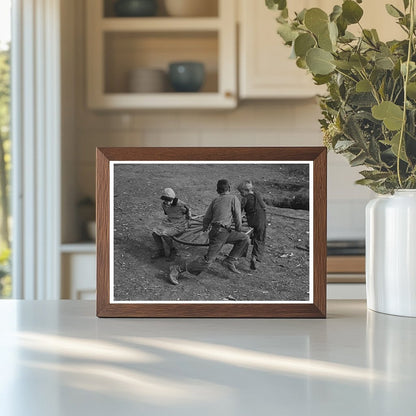 Farm Children on Homemade Merry - Go - Round 1937 - Available at KNOWOL