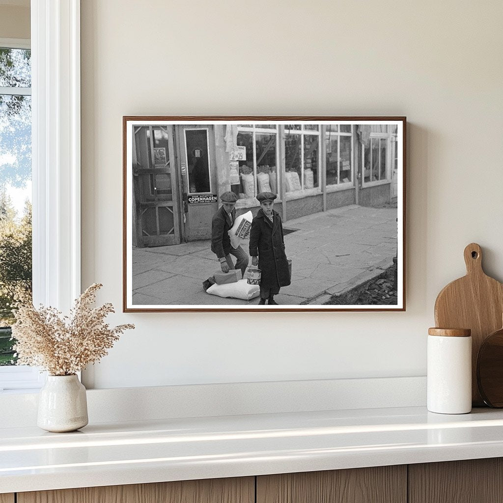 Farm Children on Street Corner Northome Minnesota 1937 - Available at KNOWOL