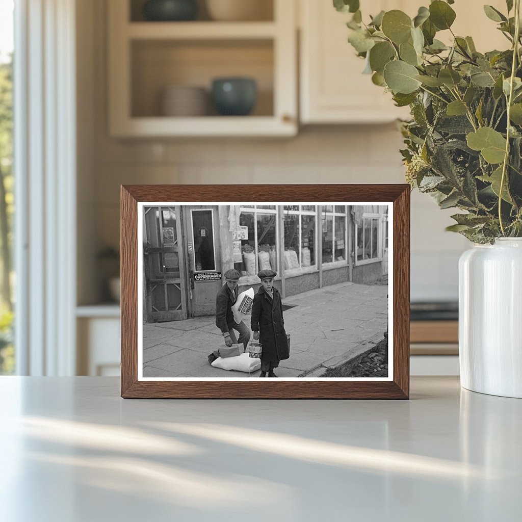 Farm Children on Street Corner Northome Minnesota 1937 - Available at KNOWOL