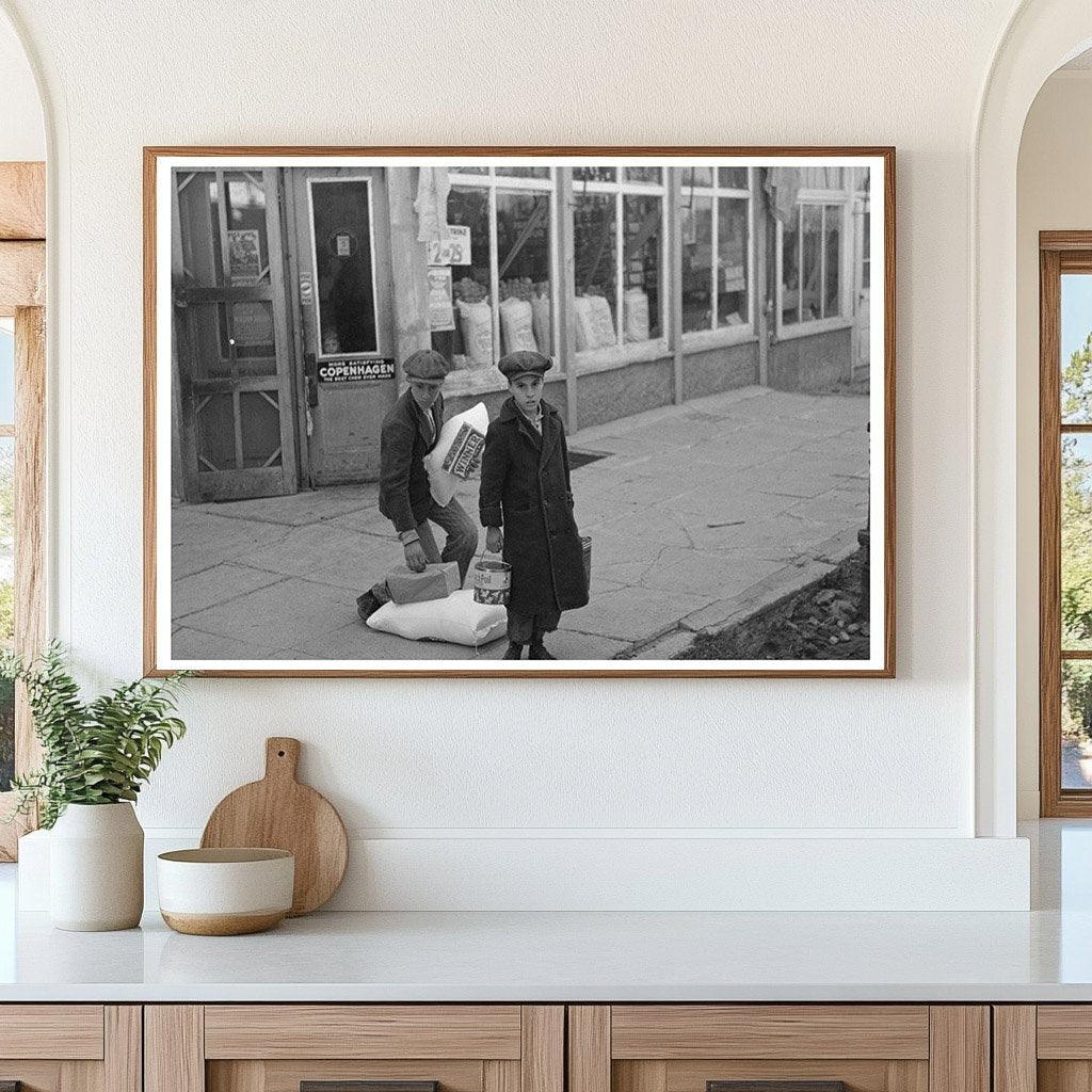 Farm Children on Street Corner Northome Minnesota 1937 - Available at KNOWOL