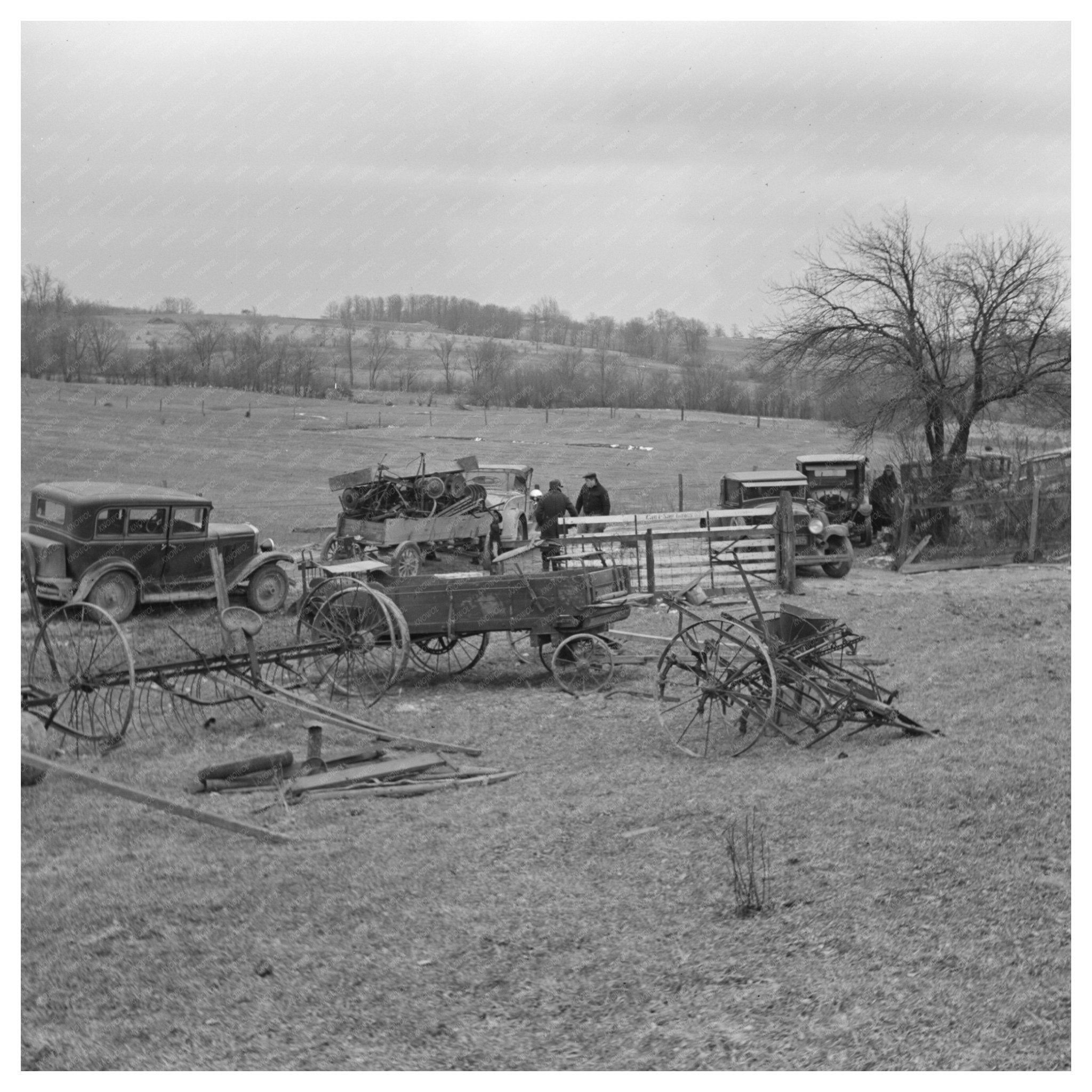 Farm Equipment from Frank Sheroans 1937 Sale in Indiana - Available at KNOWOL