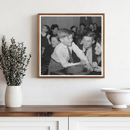 Farm Family at Pie Supper McIntosh County Oklahoma 1940 - Available at KNOWOL