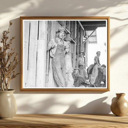 Farm Hands Threshing in Durham County 1936 - Available at KNOWOL