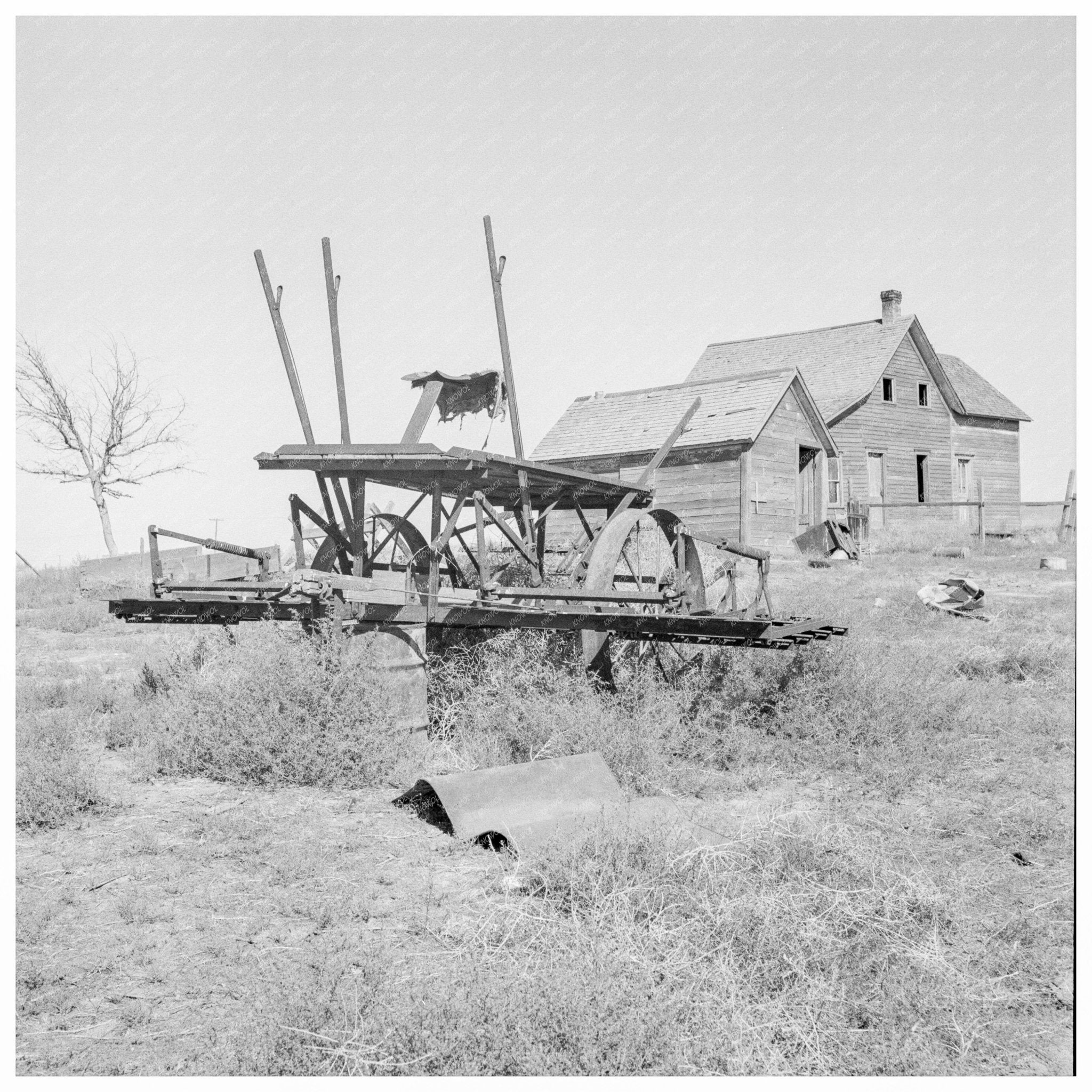 Farm Machinery on Abandoned Land Grant County 1939 - Available at KNOWOL