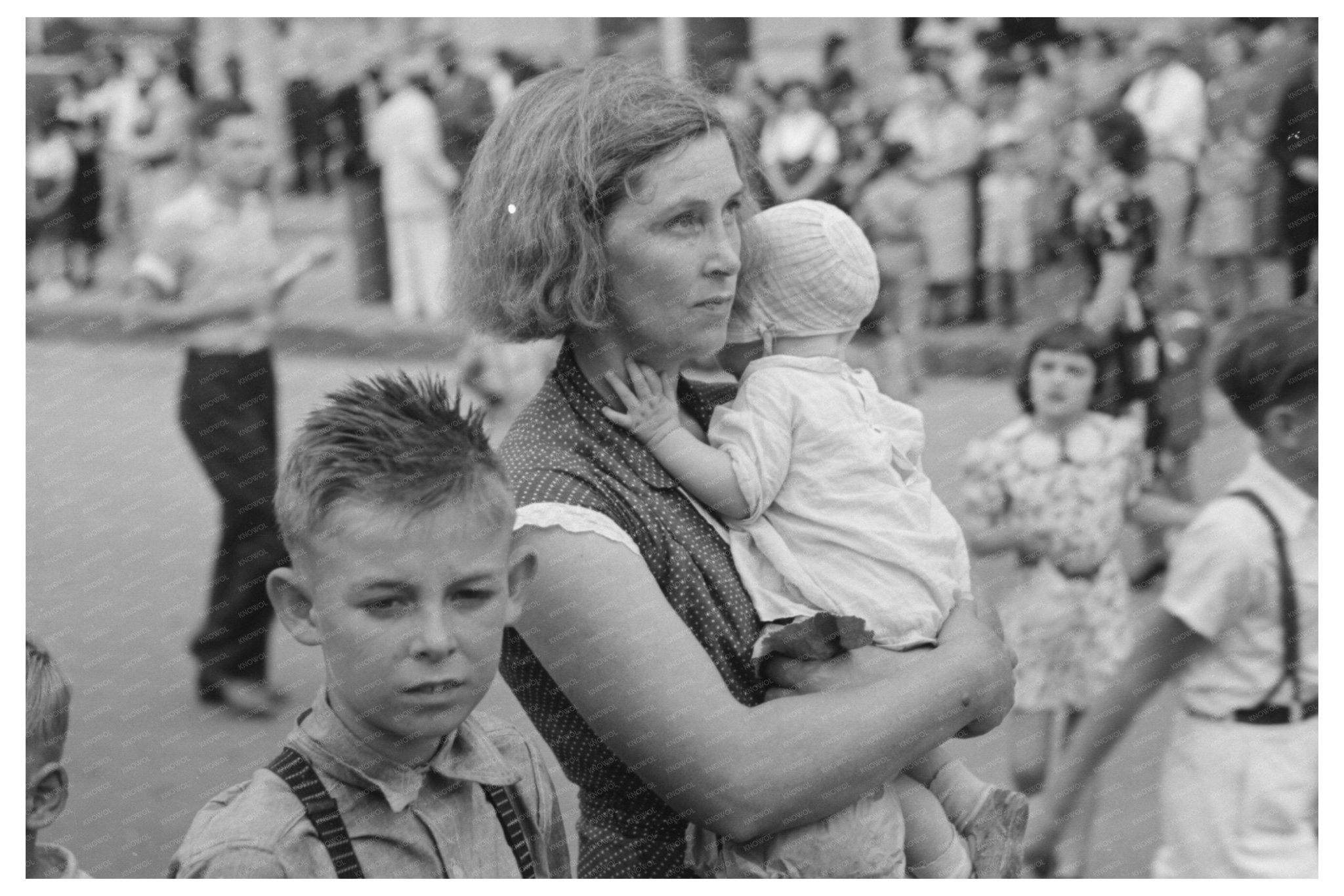 Farm Mother and Children at National Rice Festival 1938 - Available at KNOWOL