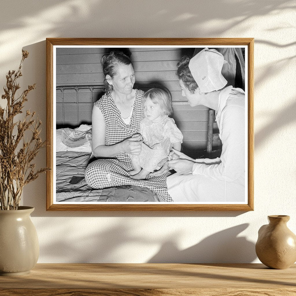 Farm Security Administration Nurse Examines Sick Baby 1939 - Available at KNOWOL