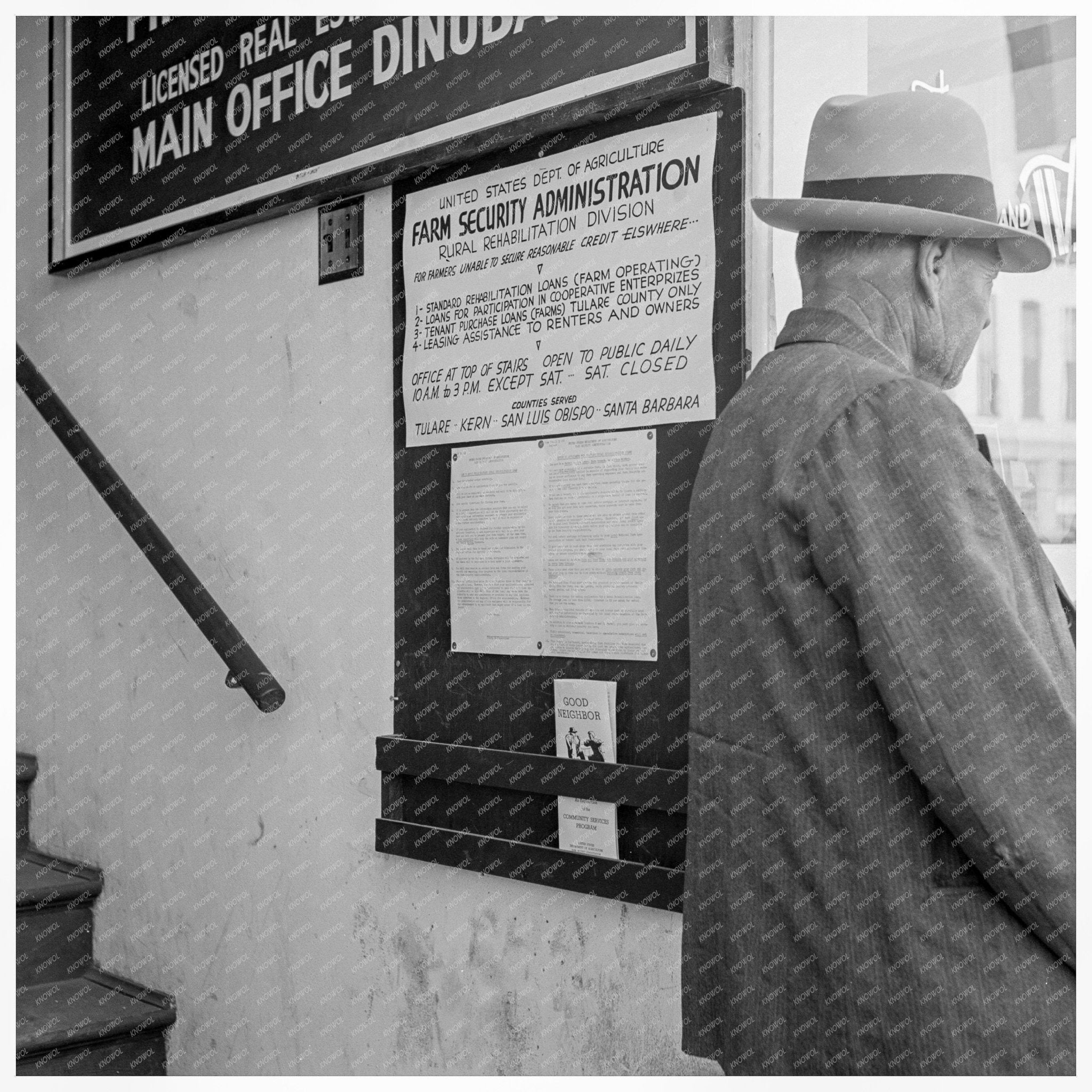 Farm Security Administration Office Visalia California 1938 - Available at KNOWOL